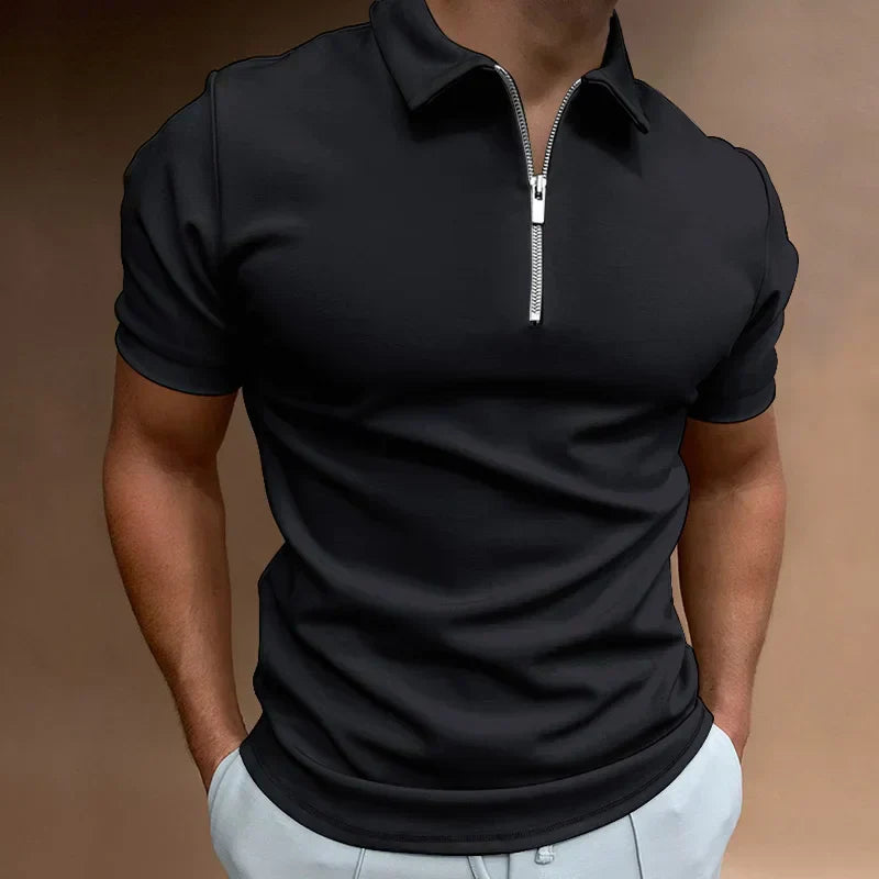 Classic Zipper Polo Shirt