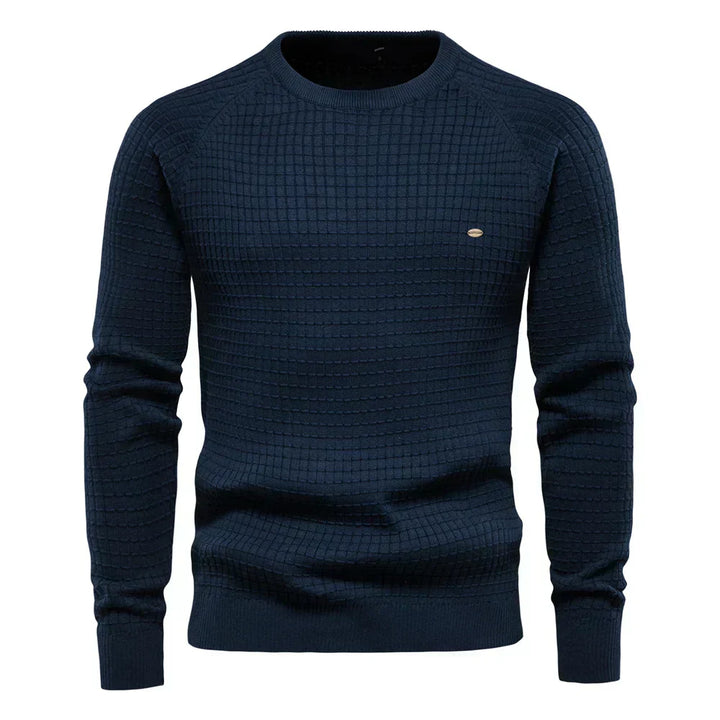 Thomas - Men's Sweater with Diamond Pattern
