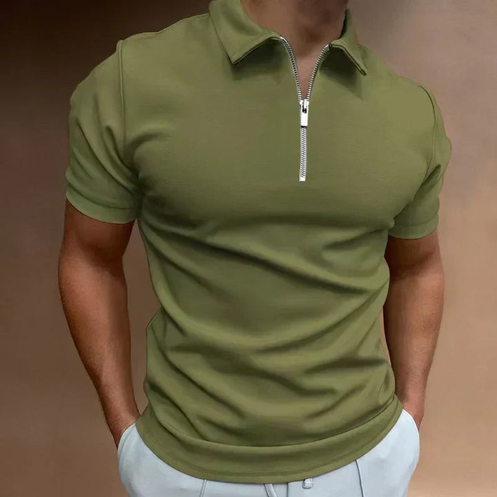 Classic Zipper Polo Shirt