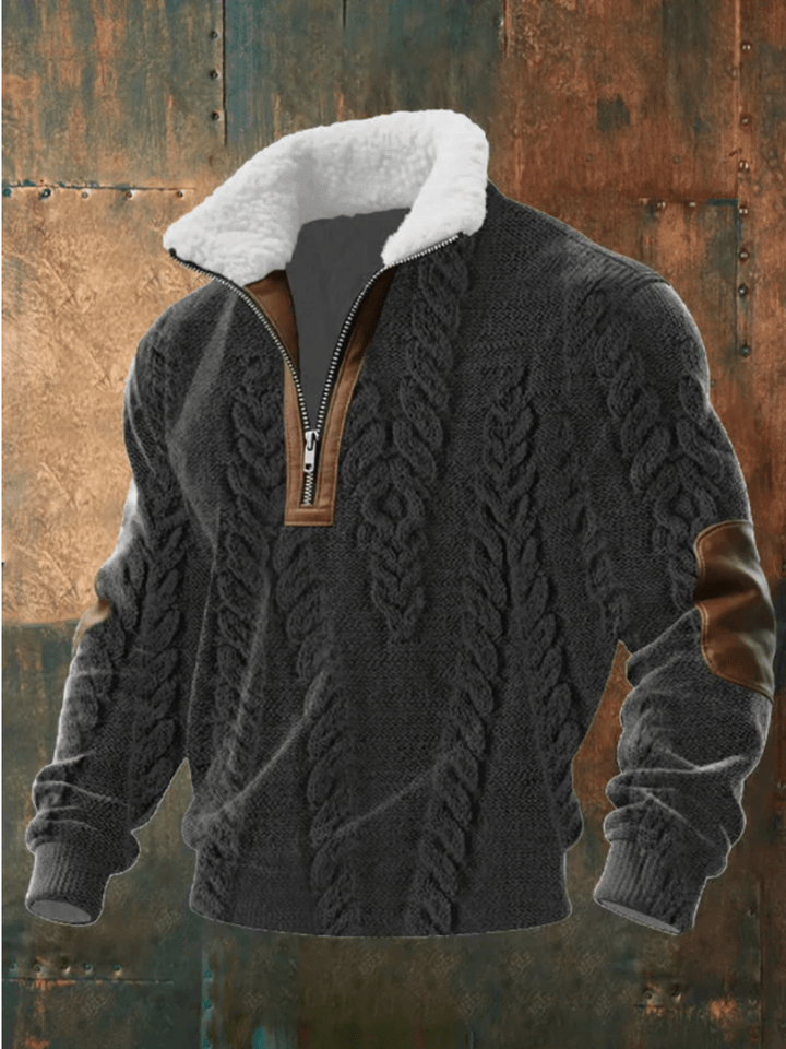 Marcus | Stylish Men’s Sweater with Fleece Collar